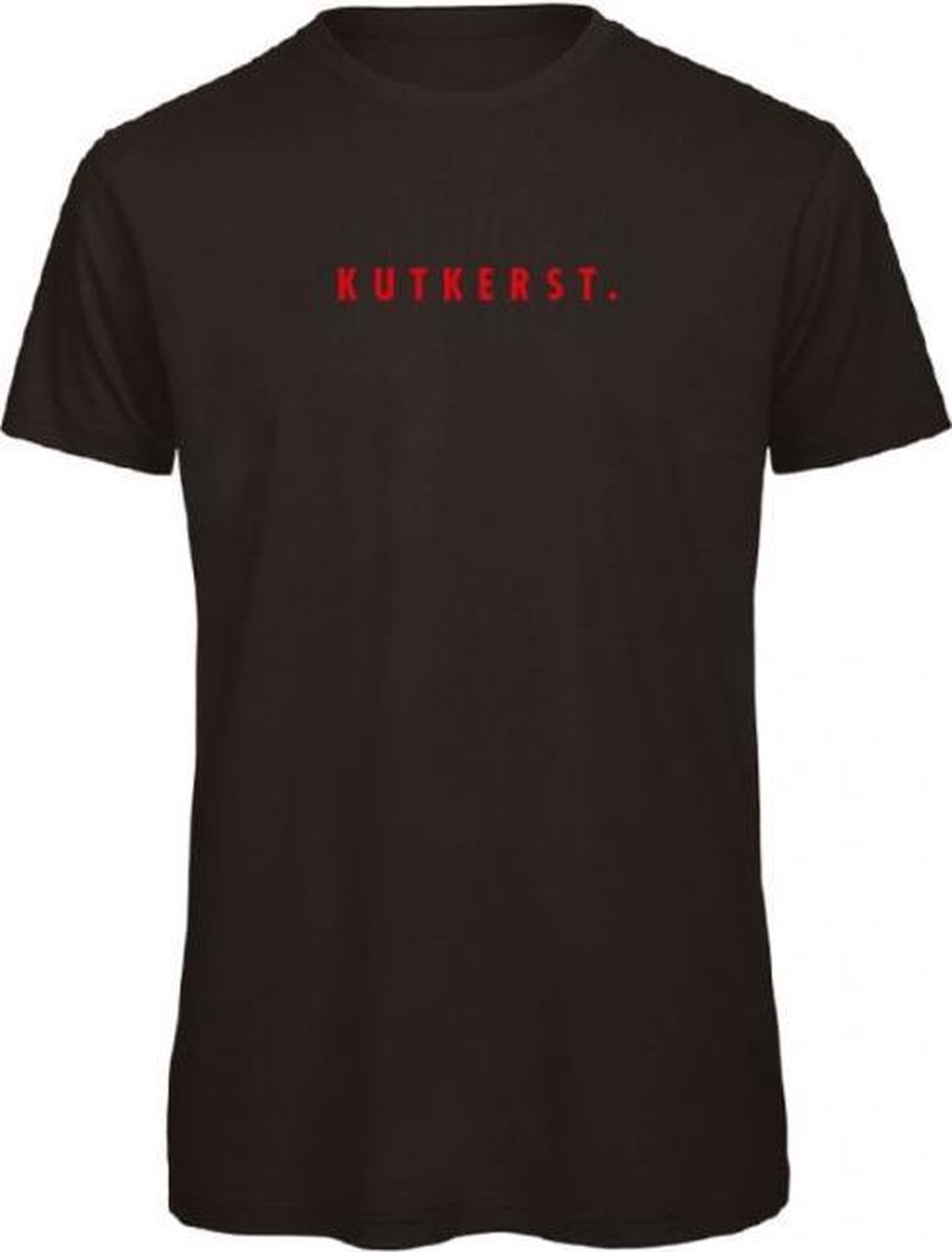 Kerst t-shirt zwart XL - Kutkerst - rood -   | Kerst t-shirt   | kerst shirts volwassenen | kerst t-shirt volwassenen | Kerst outfit | Foute kerst shirts
